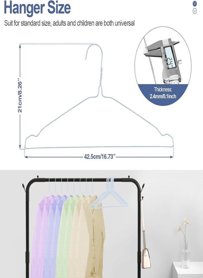 SPECILITE Wire Metal Clothes Hangers Bulk 50 Pack with Groove, 16.7 Inch, 12 Gauge Ultra Thin, Non Slip, for Standard Size Suits, Shirts, Pants, Skirts, White - Image 5